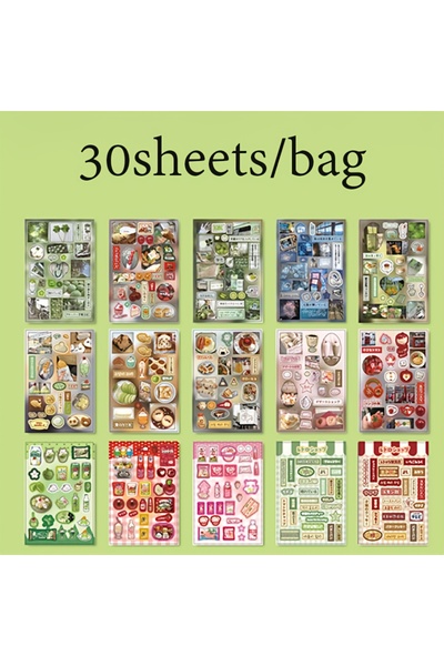 Choice1 11-A-02-1 كتاب ملصقات ياباني بنمط قديم، 30 ورقة، سلسلة المتحف ذات الط...