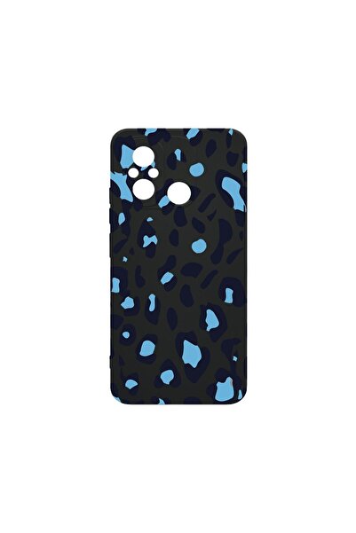 bestcase Тънък силиконов калъф 0.8ММ, съвместим с Xiaomi Redmi 12C, син леопа...