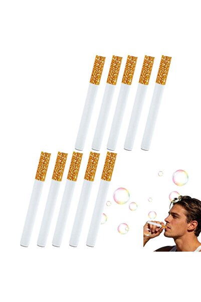 Choice 10pcs Creative cigarette shaped Bubble Toy metal pipe washable portabl...