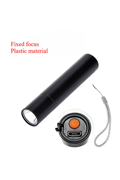 Choice Heinast 1PC Fixed focus plastic Mini Flashlight USB Rechargeable Alumi...
