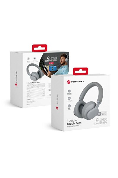 Forcell F-AUDIO s≈Çuchawki bezprzewodowe nag≈Çowne ANC Touch Beat szare