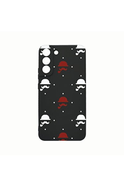 bestcase Θήκη σιλικόνης, Συμβατή με Samsung Galaxy S21, Σχέδιο μουστάκι, Ανθε...
