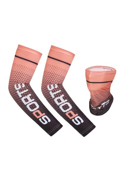 Choice5 Orange Red Set Ice Silk Sunscreen Mask For Men Women Outdoor Cycling ...