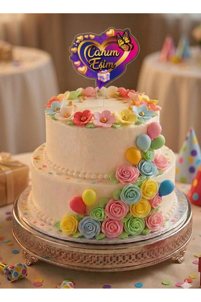 BEST PARTİ Dear Wife Written Birthday Cake Top Plexiglass Lettering