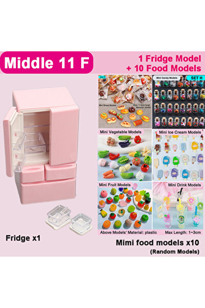 Choice3 Middle 11 F Kids Kitchen Toy Accessories Refrigerator Pretend Cooking...