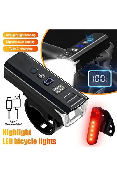 Choice ضوء دراجة أمامي LED أسود جديد (عبوة من قطعتين) بقوة 1000 لومن مع شاشة ...