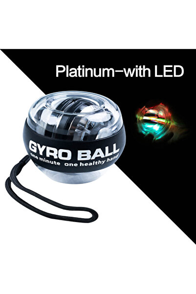 choice2 Black with LED Self-starting LED Wrist Gyro Ball Wrist Power Trainer ...