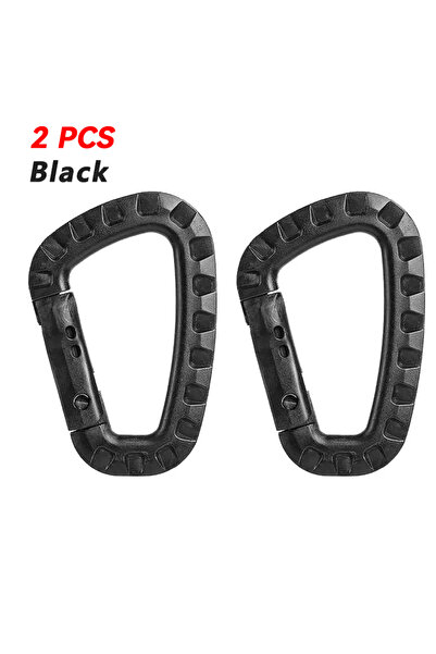Choice3 Heinast 2 قطعة أسود 1-9 قطع مشبك كارابينر تكتيكي بلاستيكي 3.5 بوصة، م...