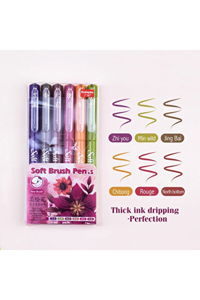 Choice winter set 6Pcs Soft Brush Tip Marker Pens Artist Markers Flexible Tip...
