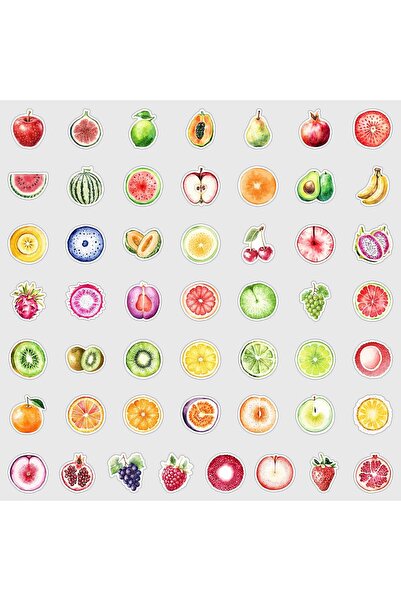 Choice1 مجموعة من 50/100 ملصق كرتوني بتصميم فواكه جمالي للجوائز والقرطاسية، م...