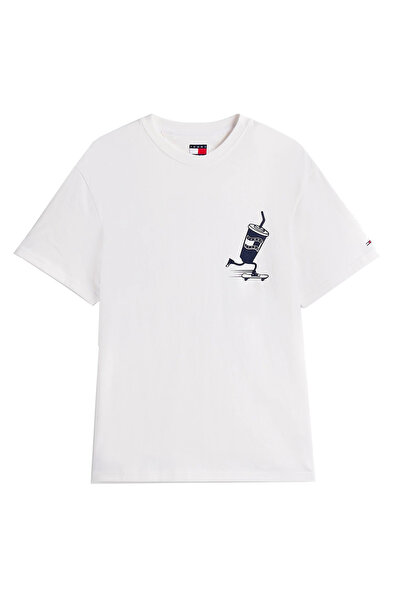 Tommy Hilfiger Tricou bărbătesc cu mânecă scurtă, cu imprimeu grafic cu logo ...