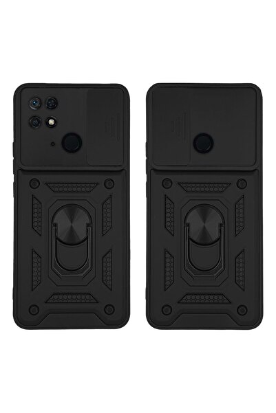 Sonique Θήκη Ring Armor CamPro για Xiaomi Redmi 10C Μαύρο
