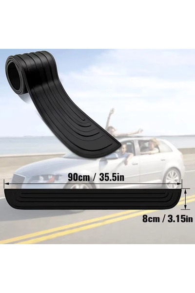 Choice1 90CM Black Universal Rear Bumper Guard PVC Protector Strip Car Trunk ...