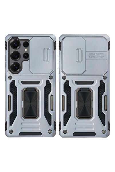 Sonique Θήκη Ring Armor CamShield για Samsung Galaxy S25 Ultra Γκρι