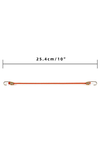 Choice4 أربطة مطاطية قوية من Orange Point، 10 قطع، مع خطافات، حبل مطاطي قابل ...
