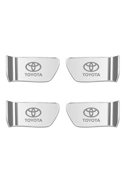 Choice TOYOTA silver 4pcs Car Interior Door Handle Ornament Case Sticker Shel...