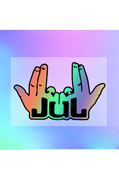 choice2 12X7.6CM laser 1PC 2025 New Funny JUL Finger Motorcycle Stickers Wate...