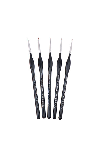 Choice 5Pcs Precision Fine Tip 00000 Paint Brush Set For Acrylic Models Mini ...