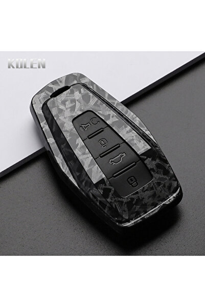 Choice5 غطاء مفتاح السيارة من ألياف الكربون ABS بتصميم F-Carbon لسيارات جيلي ...