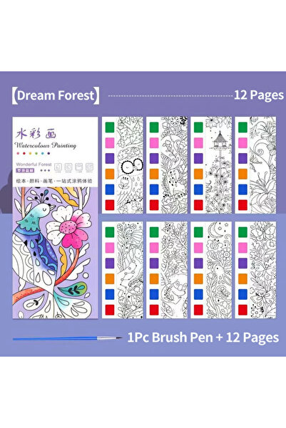 Choice 1 Book D Portable Watercolor Painting Book Paint With Water Gouache Gr...