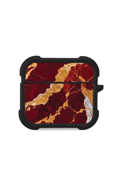 Sonique Θήκη Σιλικόνης Marble Series για AirPods 3 Κόκκινο