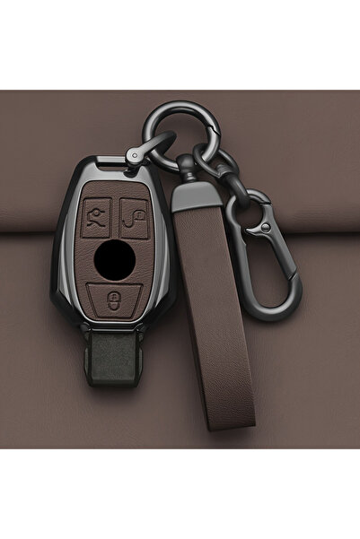Choice 3 Button Brown Alloy Style Car Key Case Cover Shell Fob For Mercedes B...