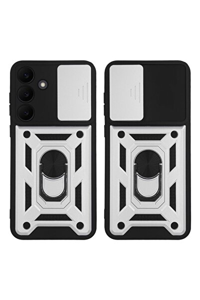 Sonique Θήκη Ring Armor CamPro για Samsung Galaxy S25 FE Ασημί
