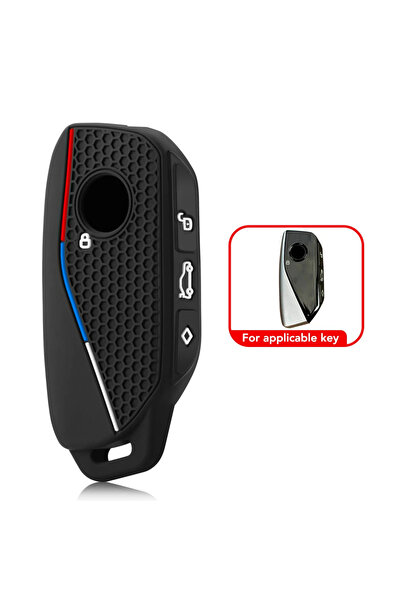 Choice black Silicone Car Key Case Cover Shell Fob Protector Keyless For BMW ...