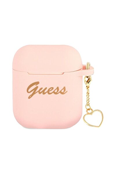 Guess Θήκη Σιλικόνης Charm Collection για AirPods 1/2 Ροζ