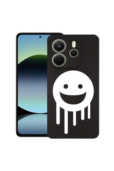 bestcase ¬Æ Husa pentru Xiaomi Redmi Note 14, Smiley, Slim Silicon 0.8MM, Ant...