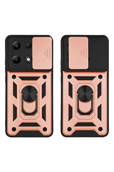 Sonique Θήκη Ring Armor CamPro για Xiaomi Redmi Note 13 4G Ροζ Χρυσό