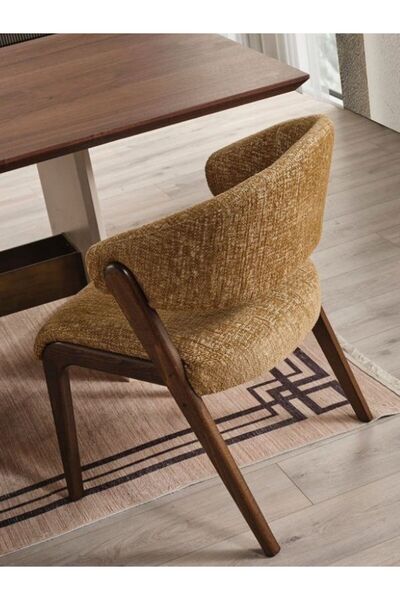 Meser Mobilya ZENDORA | KAYIN AHŞAP | CEVİZ RENK | MODERN | KUMAŞLI | CAFE OT...