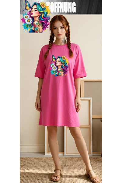 HOFFNUNG Tricou cu mânecă scurtă pentru femei, cu decolteu, rochie, cămașă de...