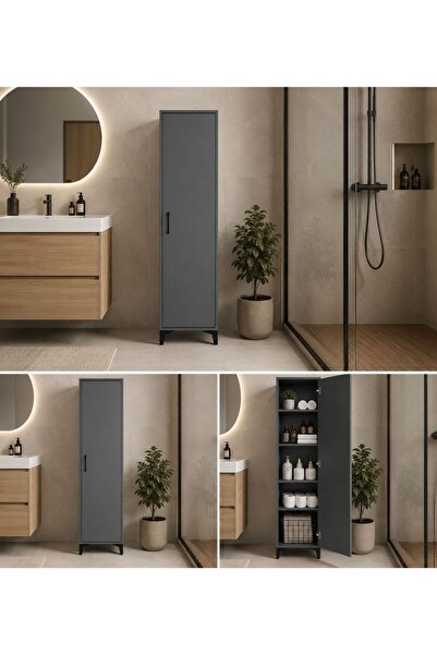 nom Antrasit Banyo Dolabı