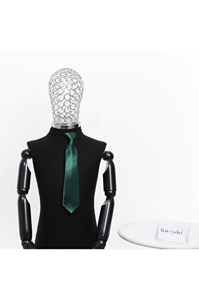 ButicCochet Cravată pentru copii, Buticcochet, din material sintetic, 28 cm, Verde închis - CRV264