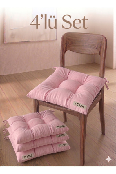 Mirayra Tekstil Modern 4’lü Sandalye Minderi Takımı - Minder Seti (40x40 cm)