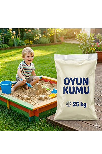 Sevedo 25kg Doğal Yıkanmış Elenmiş Kurutulmuş Oyun Kumu, Plaj Kumu, Kum Havuz...