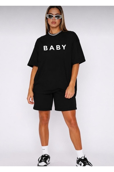 FAEL LİFE Unisex Wide-Let T-Shirt and Shorts Baby Printed Set