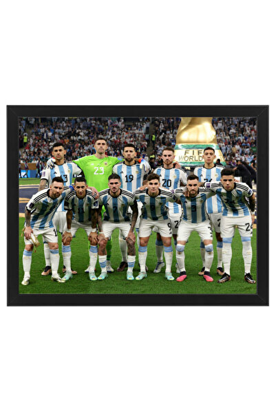 Boomah Accessories ملصق الفريق الوطني الأرجنتيني بطل العالم مع إطار مقاس 30x4...