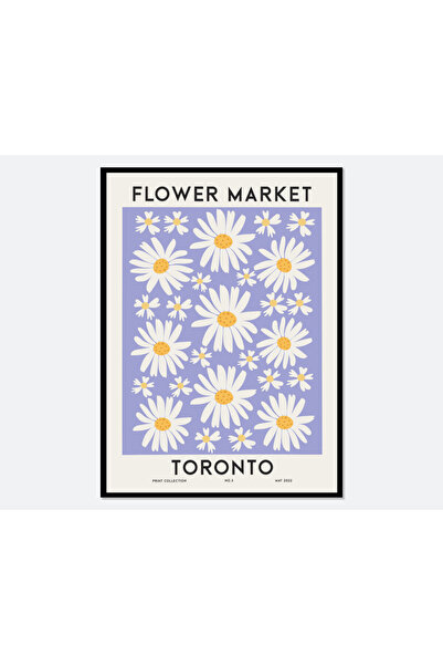Boomah Accessories Flower Market Toronto Colorful Botanical Art Poster with F...