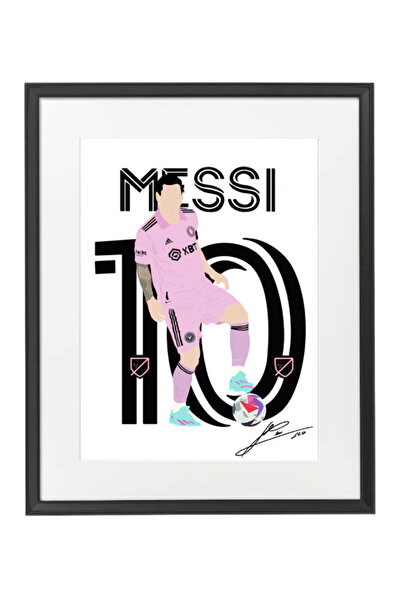 Boomah Accessories Lionel Messi Inter Miami Digital Painting Art Autographed ...