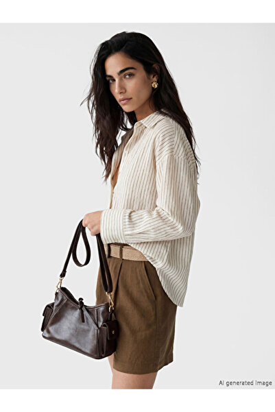 LC Waikiki Rmz Gi̇yi̇m Farkiyla Leather Look Women's Shoulder Bag