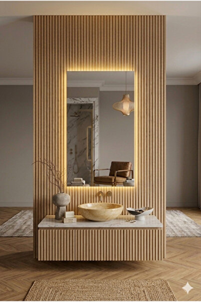 Şişecam Premium Seri: 50x88 cm LED'li Modern Tasarım Ayna