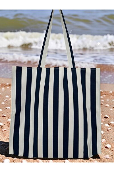 Ays Quilt Cepli Plaj Çantası – Hafif ve Geniş İç Hacimli Tote Bag
