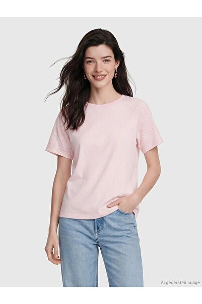LC Waikiki Crew Neck Embroidered Women's T-Shirt (S6)