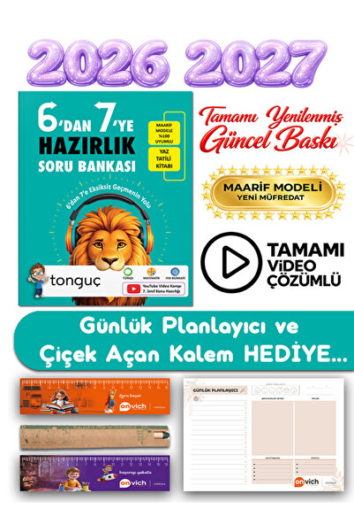 Tonguç Yayınları 7. Sınıf 6 dan 7 ye Hazırlık Yaz Tatili Kitabı Soru Bankası ...