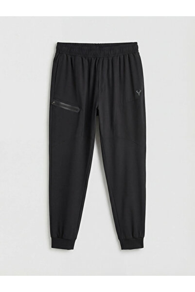 LC Waikiki Black Loose Fit Men's Jogger Sweatpants