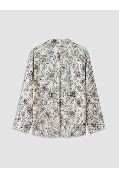 LC Waikiki Ecru Floral Women's Shirt