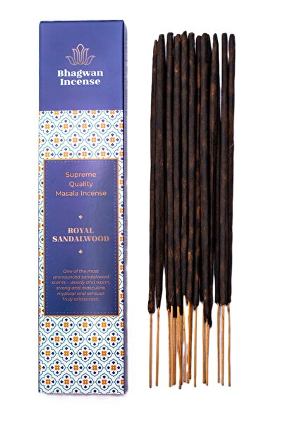 Bhagwan Incense Santal Regal - bețișoare parfumate masala naturale premium, 15g