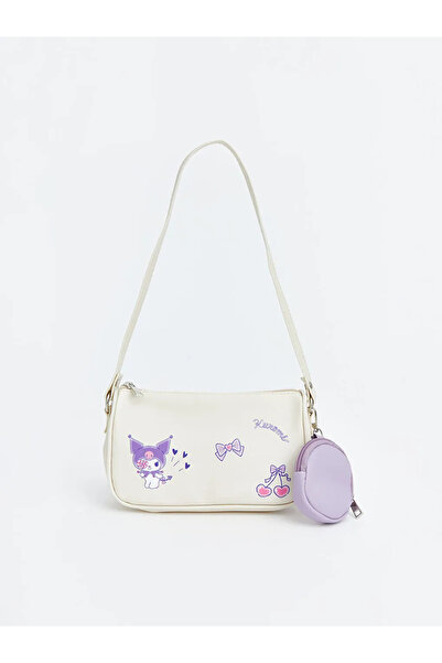 LC Waikiki Ecru Kuromi Printed Girl's Shoulder Bag